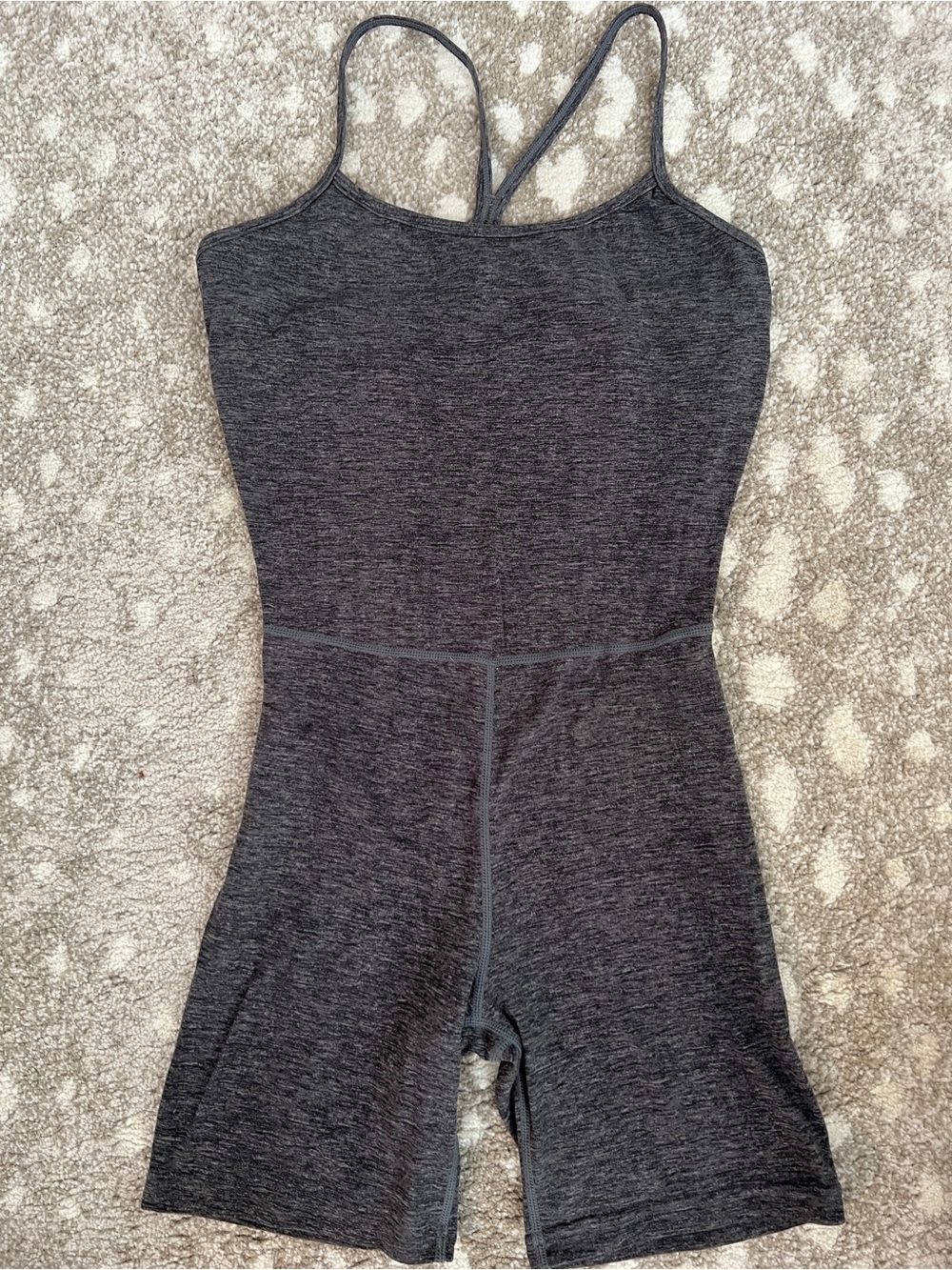 Spandex onesie Romper s59 - Charcoal Gray